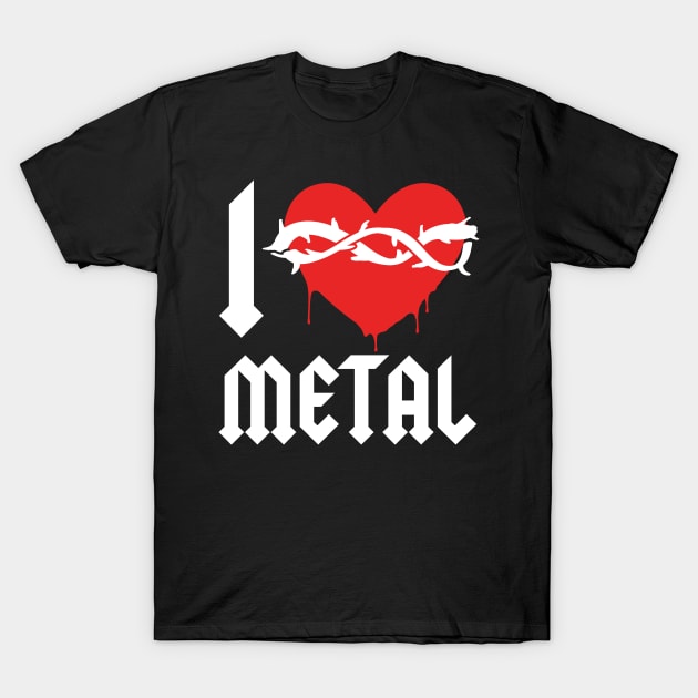 I LOVE METAL T-Shirt by nankeedal